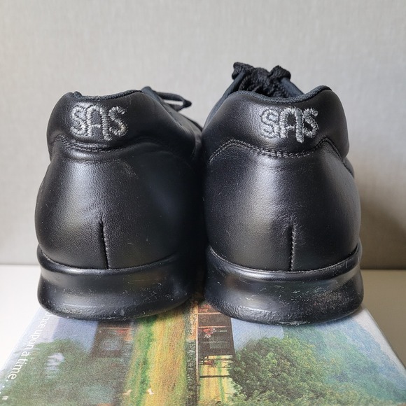SAS Freetime Men\'s Comfort Walking Shoes Black Leather Size 9.5 W Wide USA Made main image 11